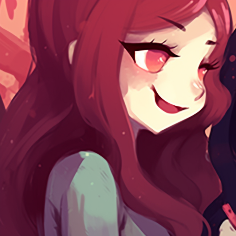 Marceline playing her ax bass and Bubblegum conducting a ghost choir, gothic art style with dark undertones. marceline and bubblegum halloween pfp pfp for discord.