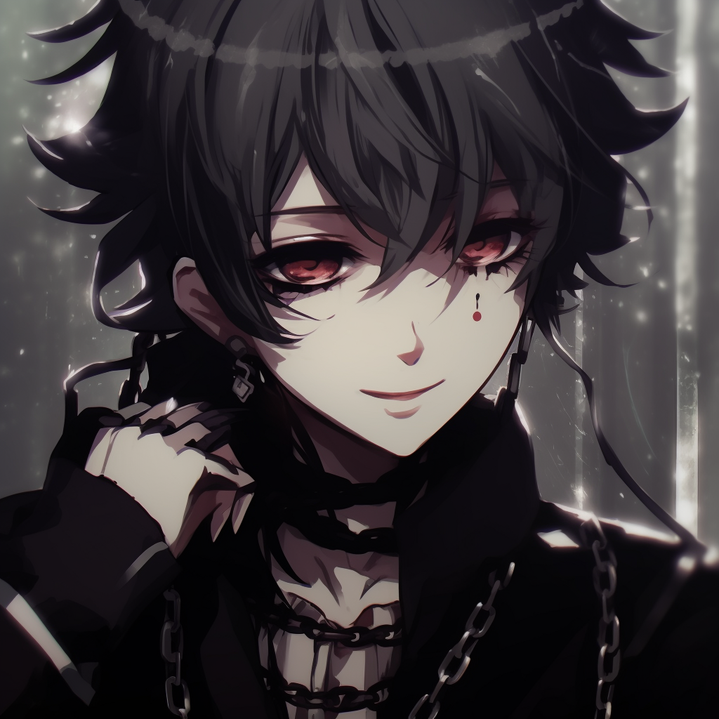 Cyber-tech aesthetics applied on the anime boy, interesting techno details and radiant color schemes. aesthetic anime pfp boys pfp for discord.