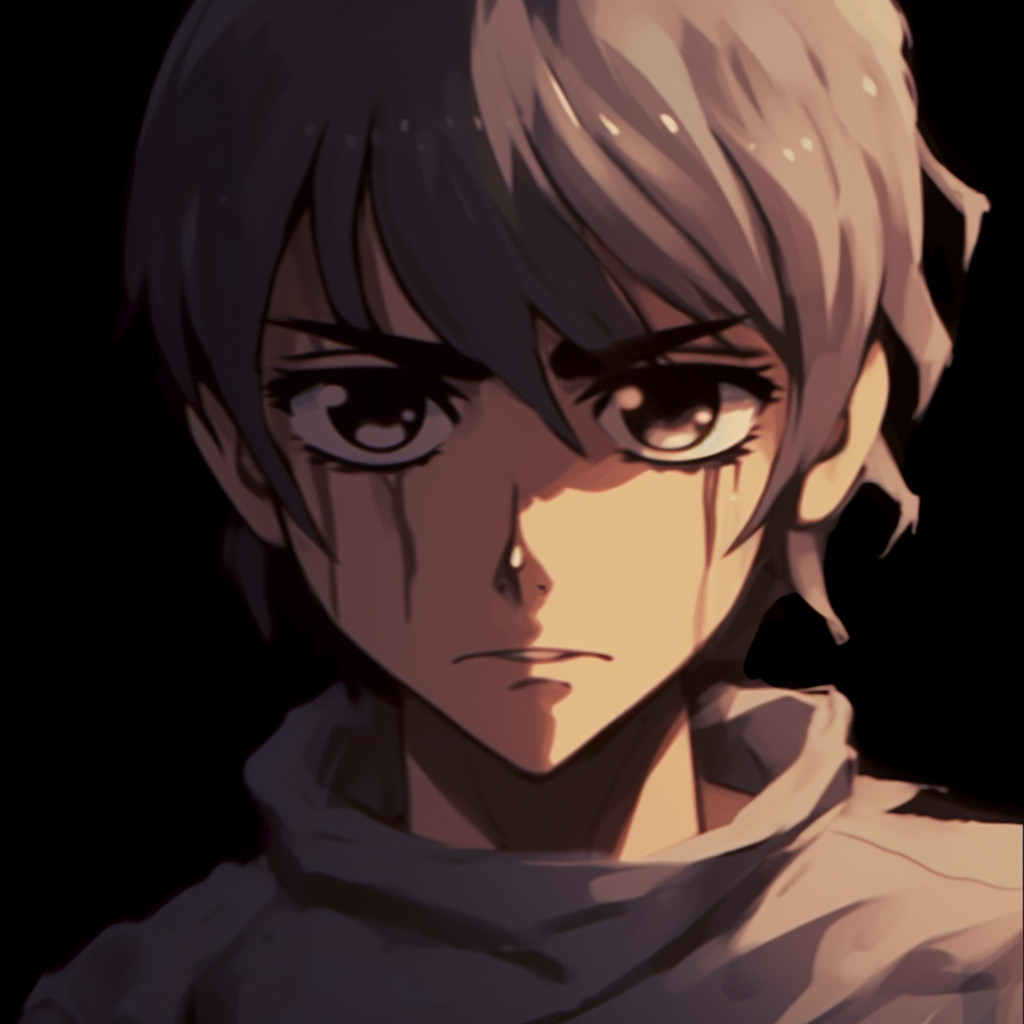 An enraged Eren Yeager from Attack on Titan, intense expressions and muted tones. anime inspired animated pfp