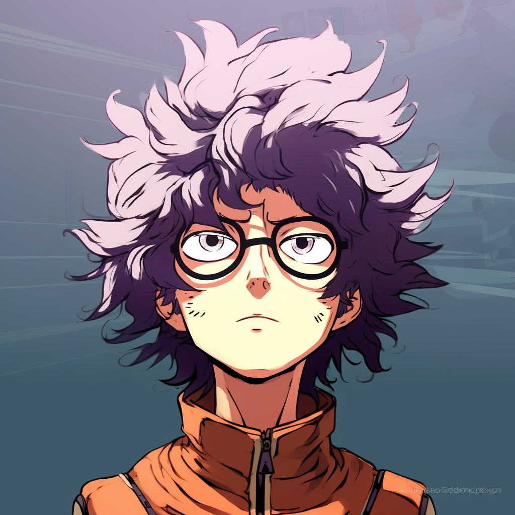An anime character undergoing funny monologue during study, balanced composition with rich, warm colors. quirky pfp for anime enthusiasts pfp for discord.