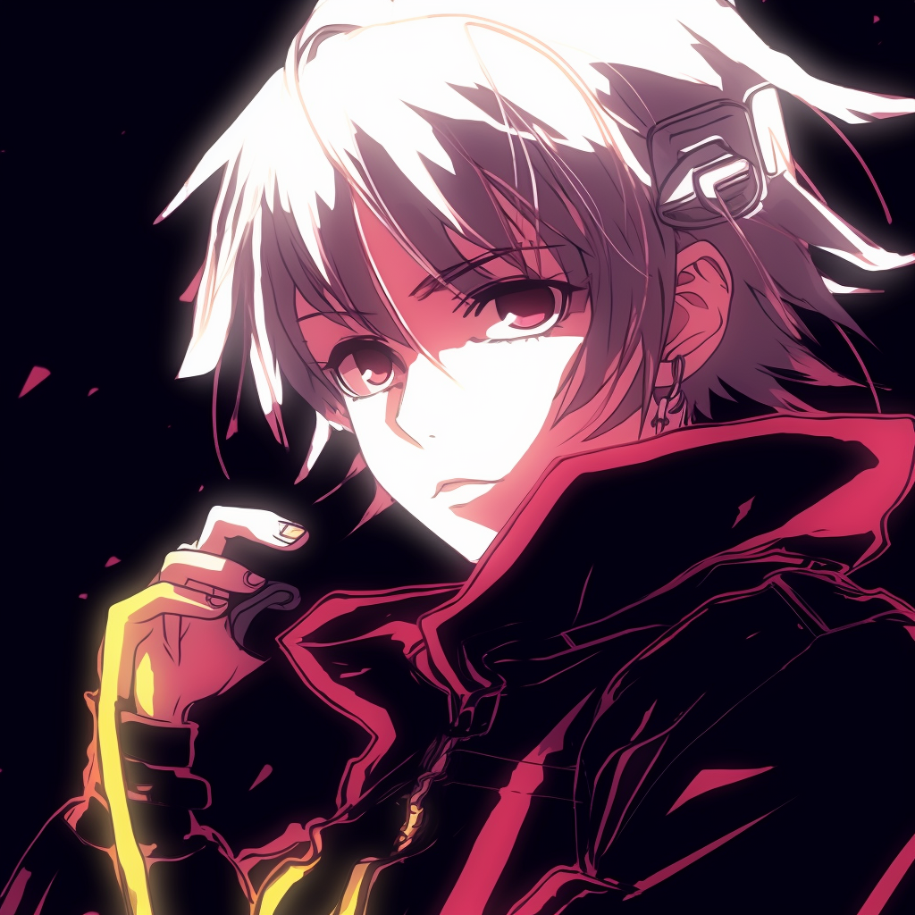 Male anime character as seen in Y2K, characterized by detailed shading and strong outlines. male y2k pfp