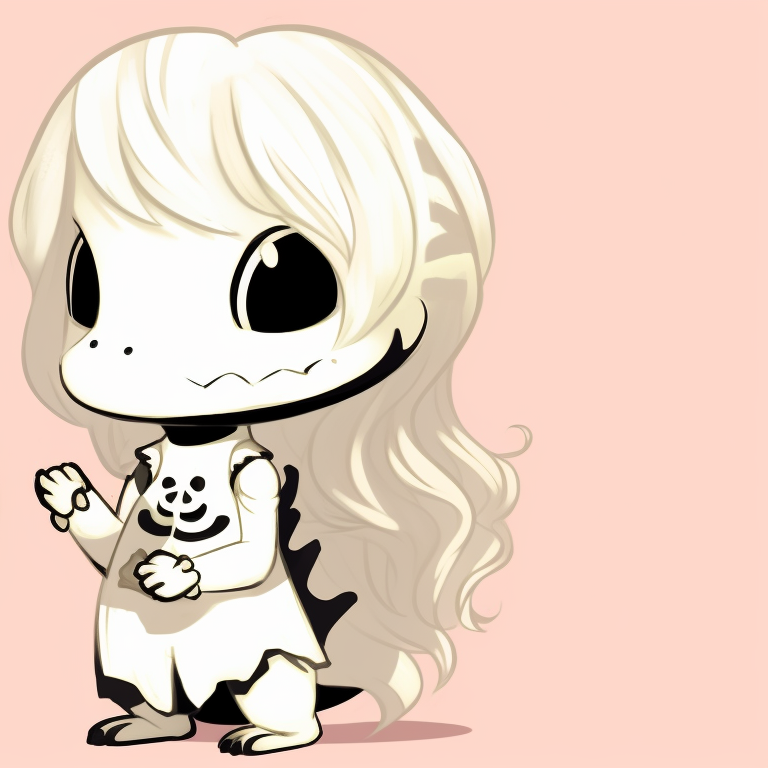 Two dinosaur characters, skeletal designs and stark black and white palette. artistic dino matching pfp halloween theme pfp for discord.