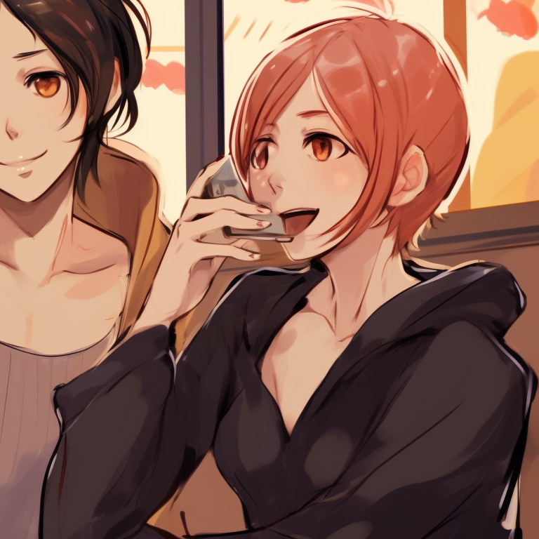 Three characters in silhouette against a sunset, rich gradients and a sense of tranquility. unique matching trio pfp ideas pfp for discord.