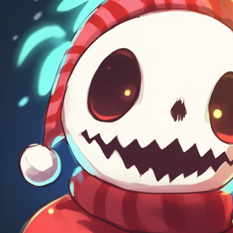Pictures of Error Sans, noticeable Christmas motifs contrast with vivid glitch effects. matching pfp set with error sans christmas theme pfp for discord.