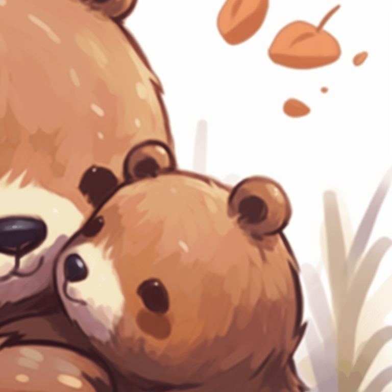 Milk and Mocha under a shared umbrella, cool colours and raindrop details. best of milk and mocha pfp pairs pfp for discord.