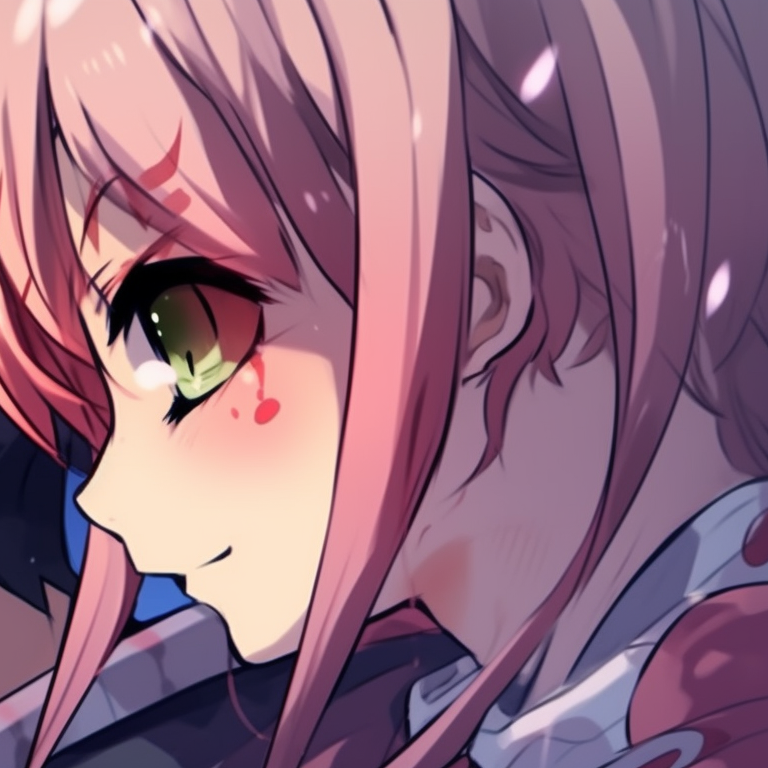 Natsu and Lucy in action poses, dynamic lines and expressive faces. matching pfp ideas pfp for discord.