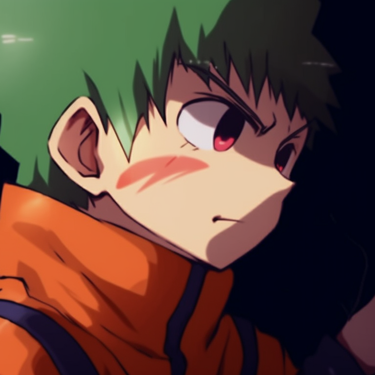 Two characters in combat stances, dynamic lines and intense expressions. gon and killua, hunter x hunter matching pfp pfp for discord.