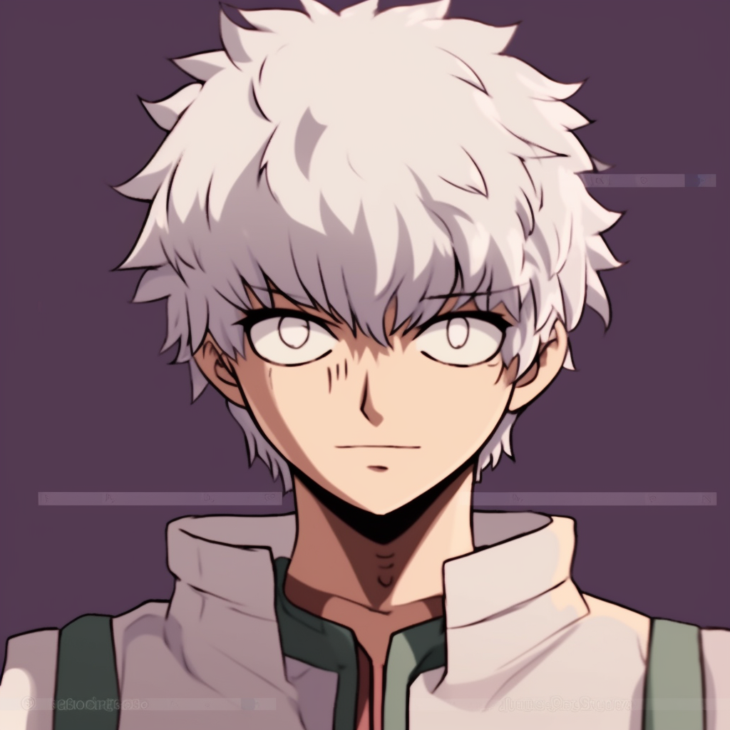 Gintoki Sakata from Gintama with a hilarious stare, pale color palette and clean line work. top anime pfp funny pfp for discord.