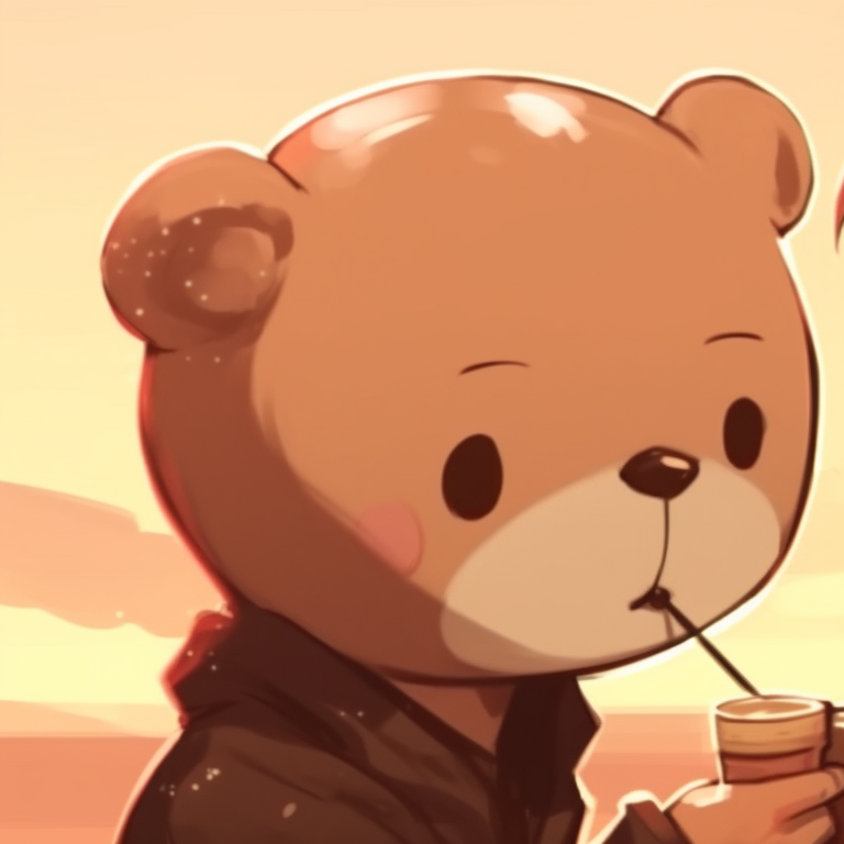 Characters walking hand-in-hand in a park, surrounded by vibrant greenery. milk and mocha pfp combinations pfp for discord.