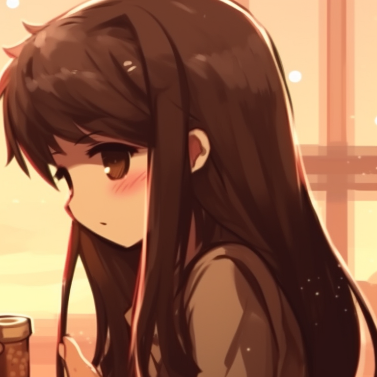 Characters walking hand-in-hand in a park, surrounded by vibrant greenery. milk and mocha pfp combinations pfp for discord.