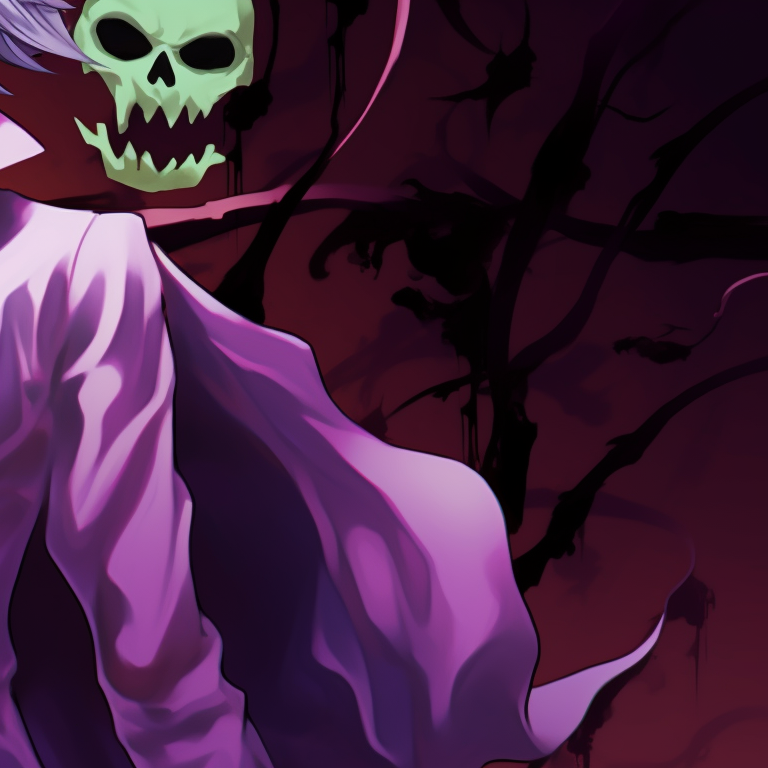 Two characters in Halloween themed outfits, ghostly color schemes with heavy shadows. halloween theme matching hxh pfp ideas pfp for discord.