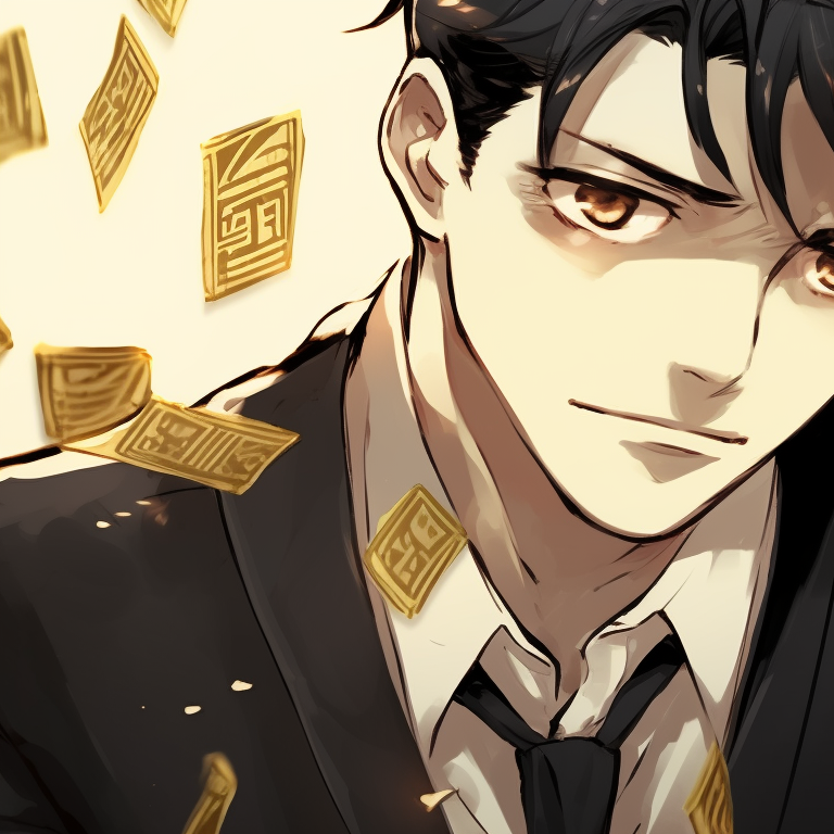 Close-up of Lady K and the Sick Man, facial expressions hinting strategic discussions, with currency symbols floating around them. lady k and the sick man matching pfp finance pfp for discord.