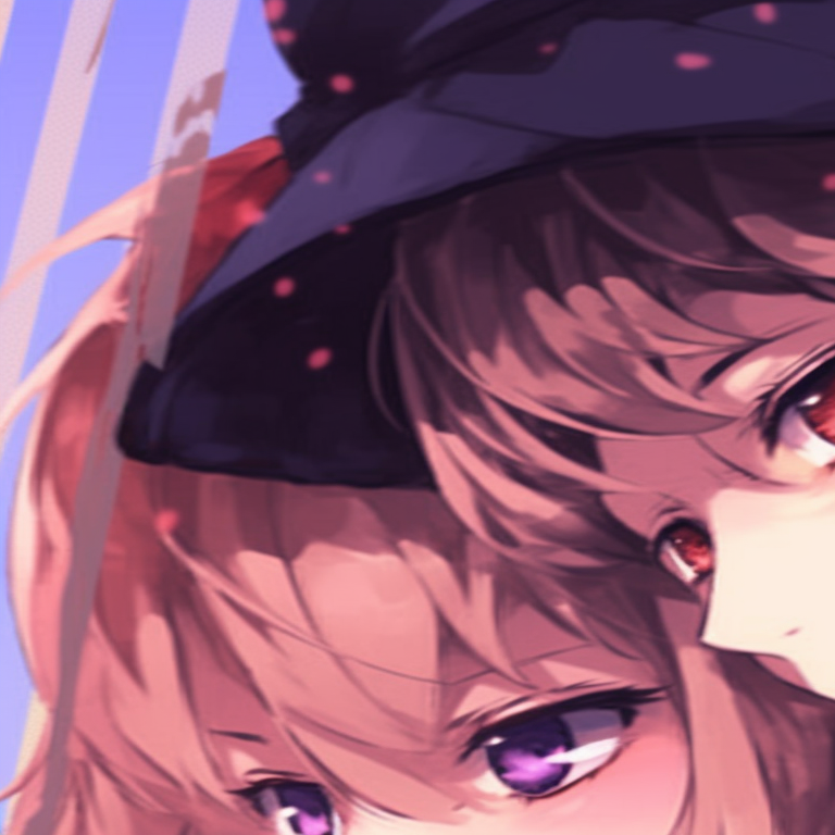 Two characters from fantasy genre, radiant auras with contrasting colors. shojo anime matching pfp couple pfp for discord.