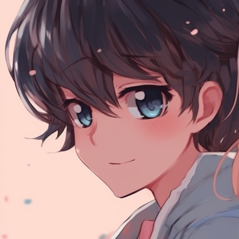 A pair of anime characters in a sunset backdrop, relaxed postures, casual outfits. cute matching pfp for bffs pfp for discord.