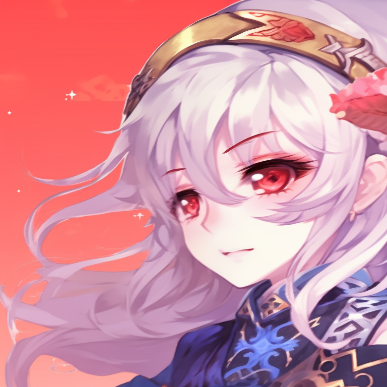 Two characters on the journey path with a fantasy environment in the background, warm colors and soft lines beautifully crafted genshin matching pfp pfp for discord.