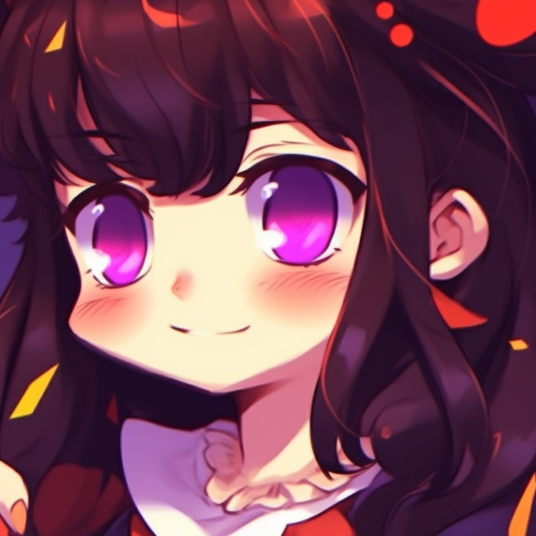 Close-up of two characters, with details of pumpkin-themed outfits and accessories, soft lighting. cute halloween matching pfp for lovers pfp for discord.