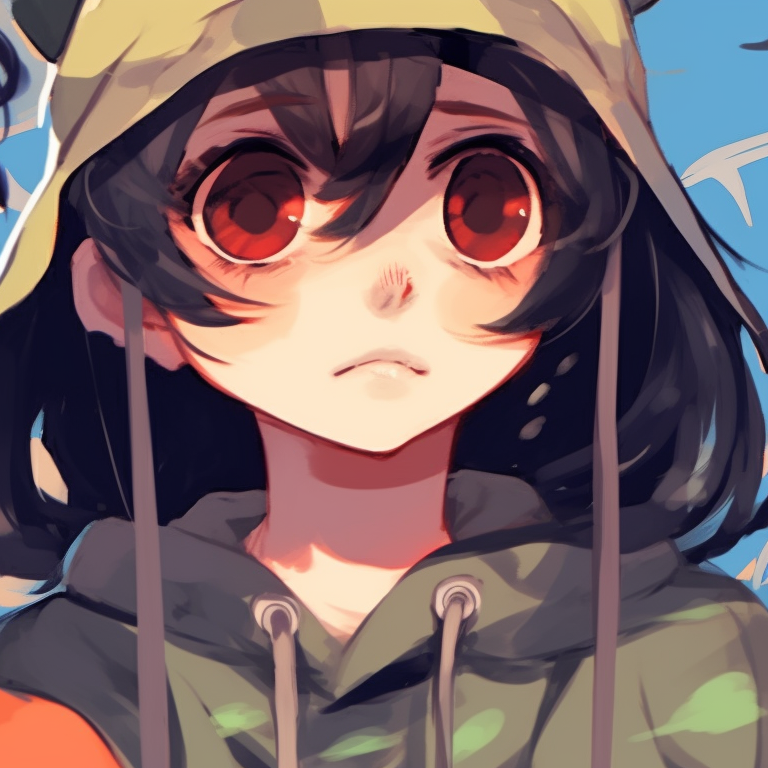 Two characters sharing a secret, the background blooms with vibrant floral details. character based matching pfp pfp for discord.