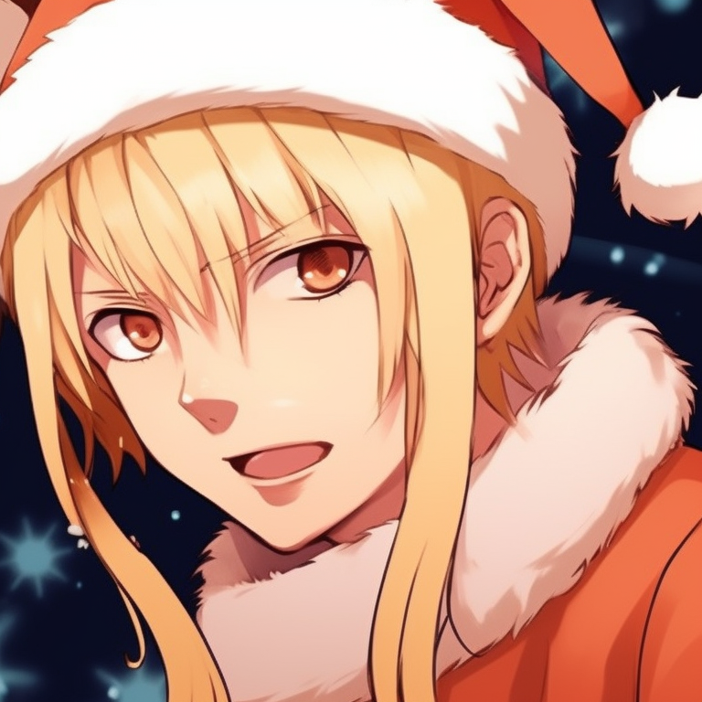 Two characters wearing reindeer headbands, vibrant colors and exaggerated expressions. top-tier naruto christmas matching profile pics pfp for discord.