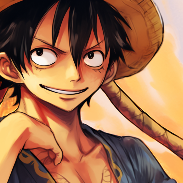 Two characters, matching pirate attire, standing shoulder-to-shoulder, invoking a sense of camaraderie. one piece matching pfp styles pfp for discord.