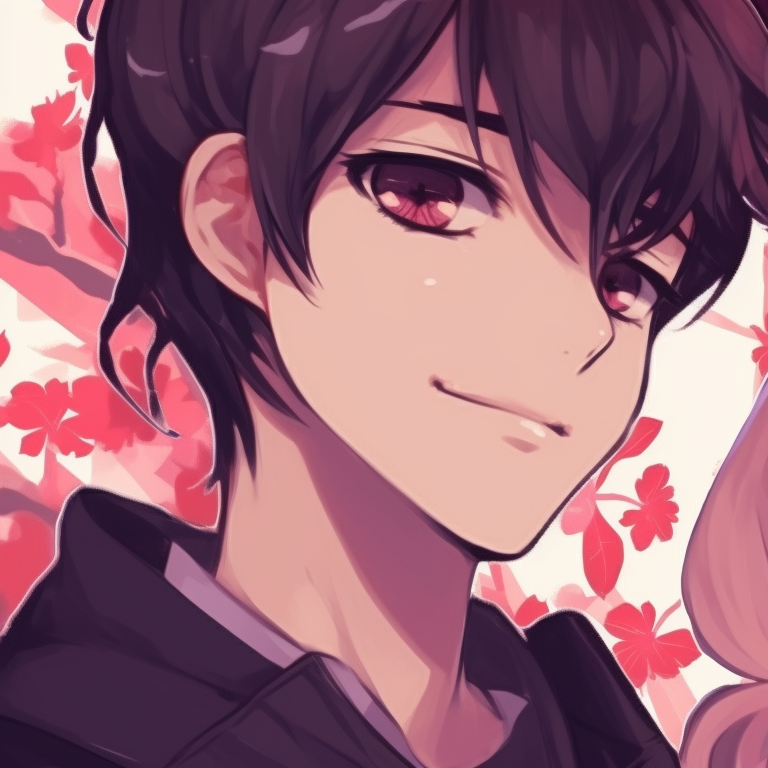 Two characters at twilight, cool tones and expressions of camaraderie. matching anime profile pics for 2 buddies pfp for discord.