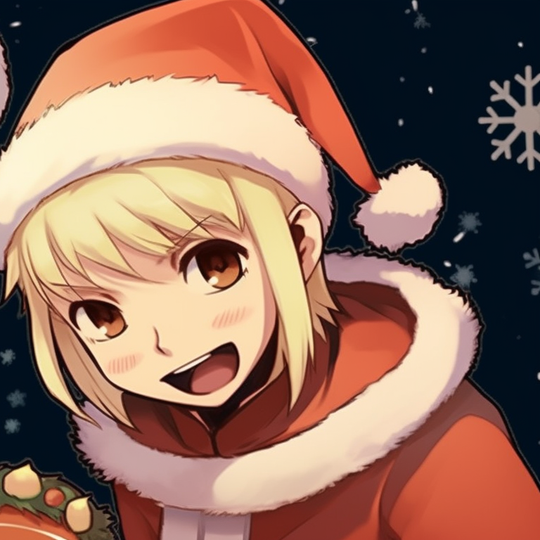 Two characters in Santa outfits, gingerbread colors and sketchy line art. top-tier naruto christmas matching profile pics pfp for discord.