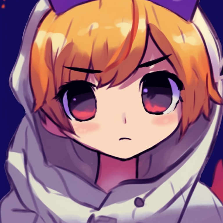 Omori and Basil under a moonlit sky, strong shades of blue and eerie atmosphere unique omori themed halloween matching pfp ideas pfp for discord.