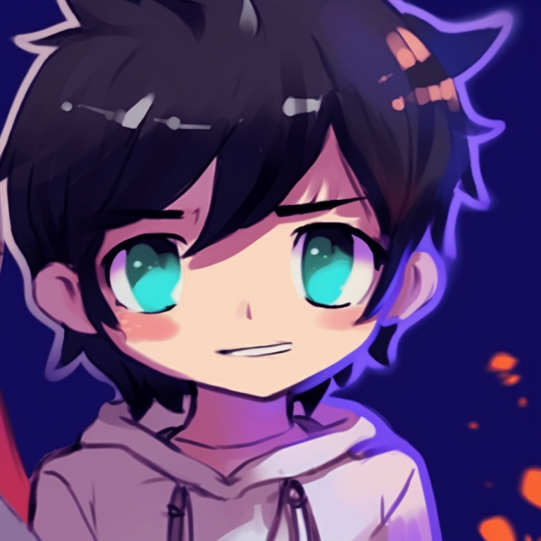Omori and Basil under a moonlit sky, strong shades of blue and eerie atmosphere unique omori themed halloween matching pfp ideas pfp for discord.
