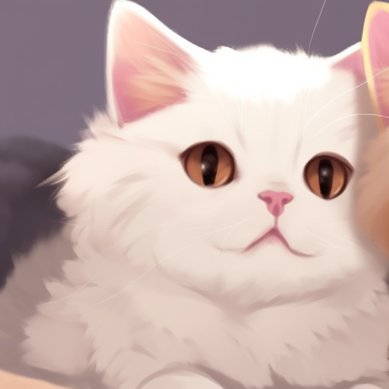 Close-up of two cats, bright eyes and distinct feline attributes, their tails intertwined. creative vision: unique matching cat pfp pfp for discord.