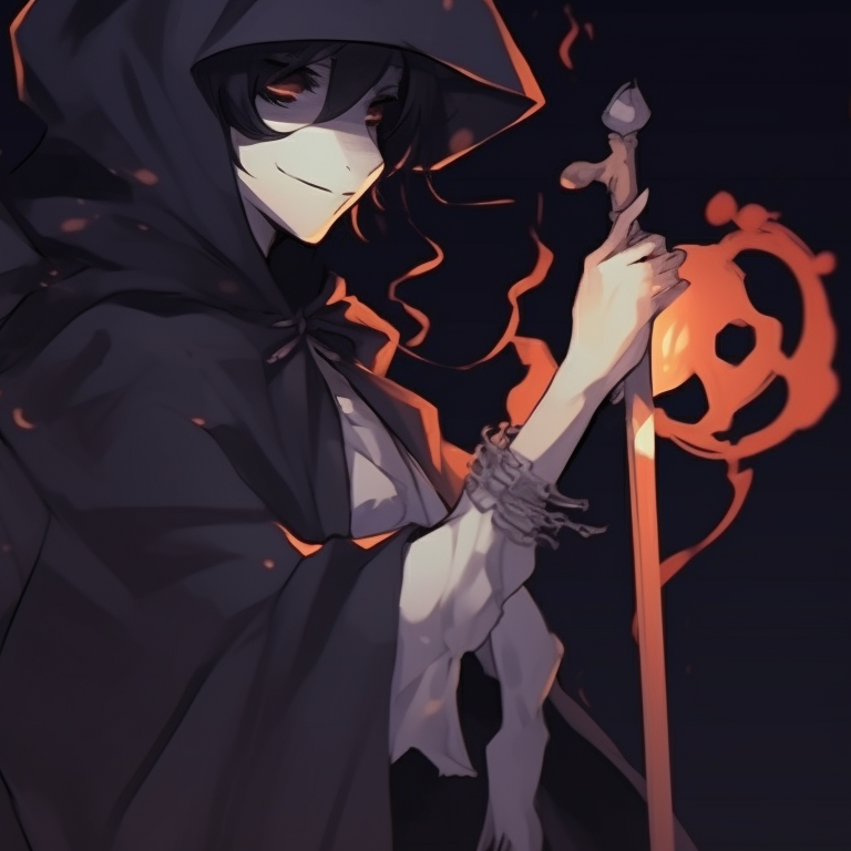 Silhouettes of two characters against a full moon backdrop, strong contrast and eerie atmosphere. discord pfp halloween theme matching ideas pfp for discord.