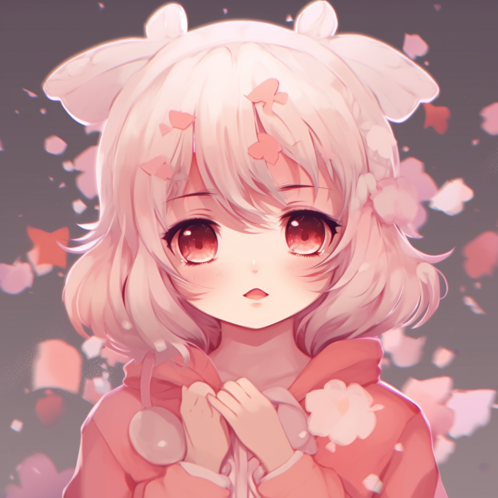 Chibi-styled avatar with exaggerated features and playful hues. kawaii anime avatar creations