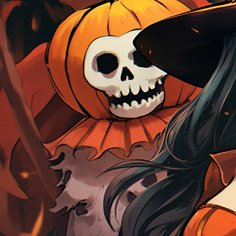 Two characters, cloaked in shadow with red gleaming eyes, set against a murky hallway. inspirational one piece pfps for halloween pfp for discord.