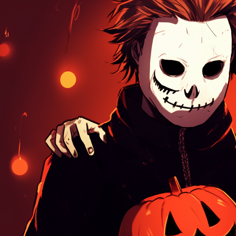 Two versions of Michael Myers both in Santa hats, one brandishing a candy cane and the other a Christmas present, a stark contrast of festive cheer and dark menace. christmas themed michael myers pfp pfp for discord.