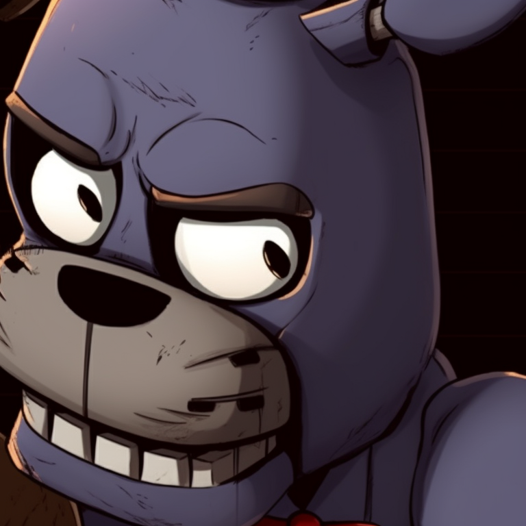 Two identical FNAF characters, clean lines and saturated colors to highlight their similarity. best sources for fnaf matching pfp pfp for discord.