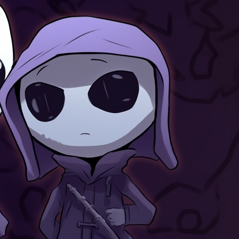 Stickman characters designed as scarecrows, both brandishing lanterns, on a haunting orange background reminiscent of pumpkin glow. stickman pfp halloween costume ideas pfp for discord.