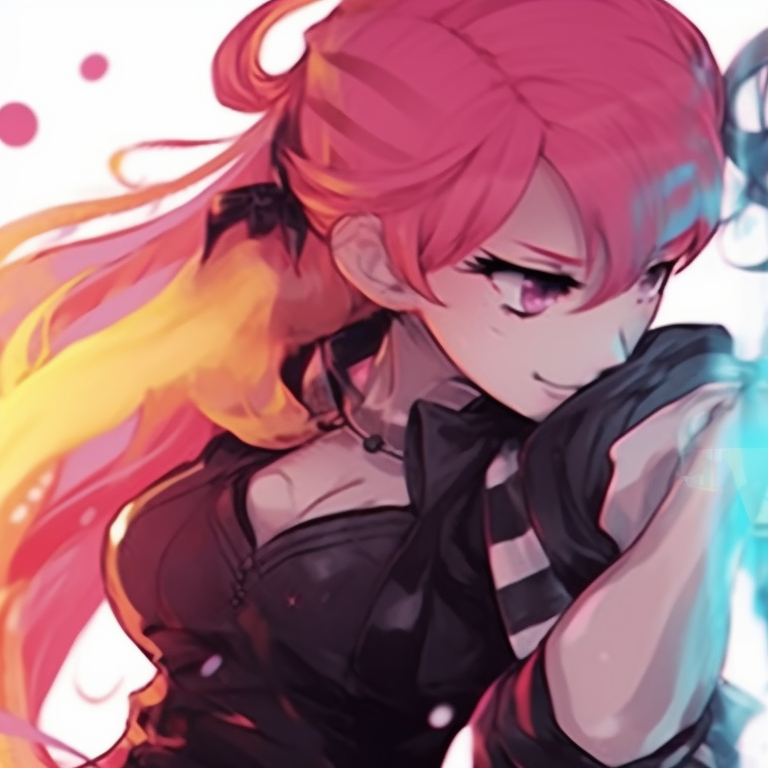 Two 8-bit anime characters, nostalgic pixel art style, standing together. fun and exciting matching pfps for friends pfp for discord.