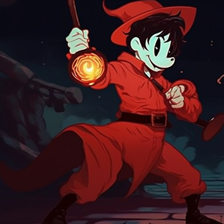 Two characters, Yzma and Kronk, abstract background and geometric style, scheming together. disney villain halloween matching pfps pfp for discord.