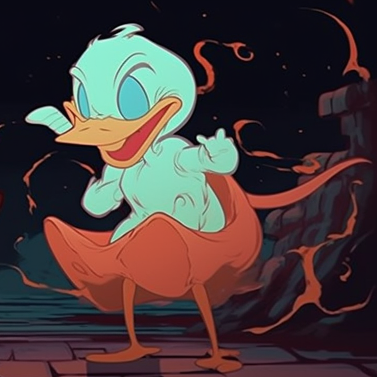 Two characters, Yzma and Kronk, abstract background and geometric style, scheming together. disney villain halloween matching pfps pfp for discord.