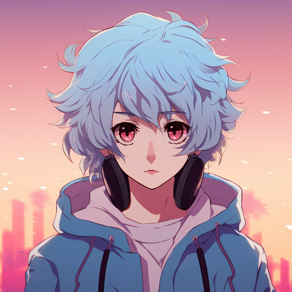 Radiant anime character with shimmering, iridescent tones for a captivating aesthetic profile picture. aesthetic pfp anime themes pfp for discord.