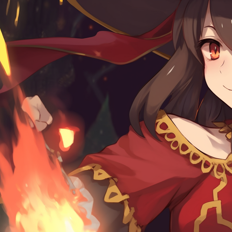 Two characters on a nighttime stroll, Christmas decorations in the background, warm colours and soft shading. megumin christmas pfp collection pfp for discord.