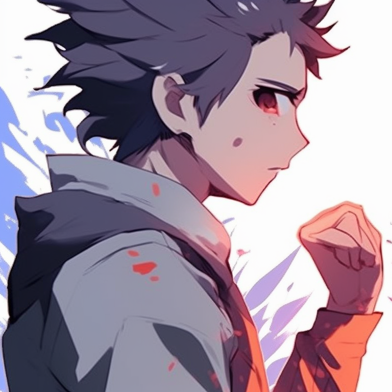 Two characters shown in close-ups, featuring detailed facial expressions and contrasting colors. innovative matching pfps for friends pfp for discord.