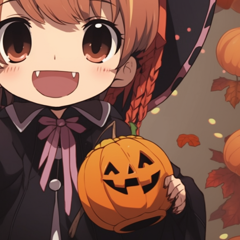 Illustration of two characters in an ethereal light, entranced by the glowing pumpkins in their hands, the scene set in Christmas eve. cute matching christmas pumpkin pfp pfp for discord.