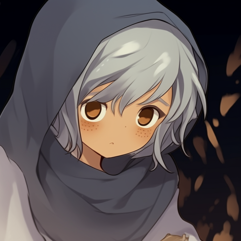 Two anime characters in Halloween costumes, highlighted with a dark and intense backdrop. classic halloween matching pfp pfp for discord.