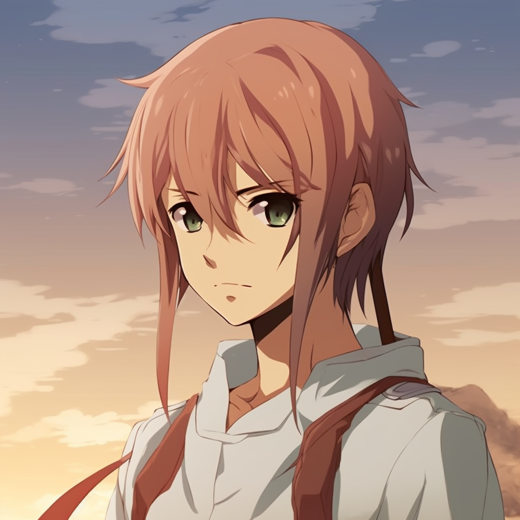 Asuna Yuuki with a stern expression, showcasing soft colors and gentle shading interesting good anime pfp
