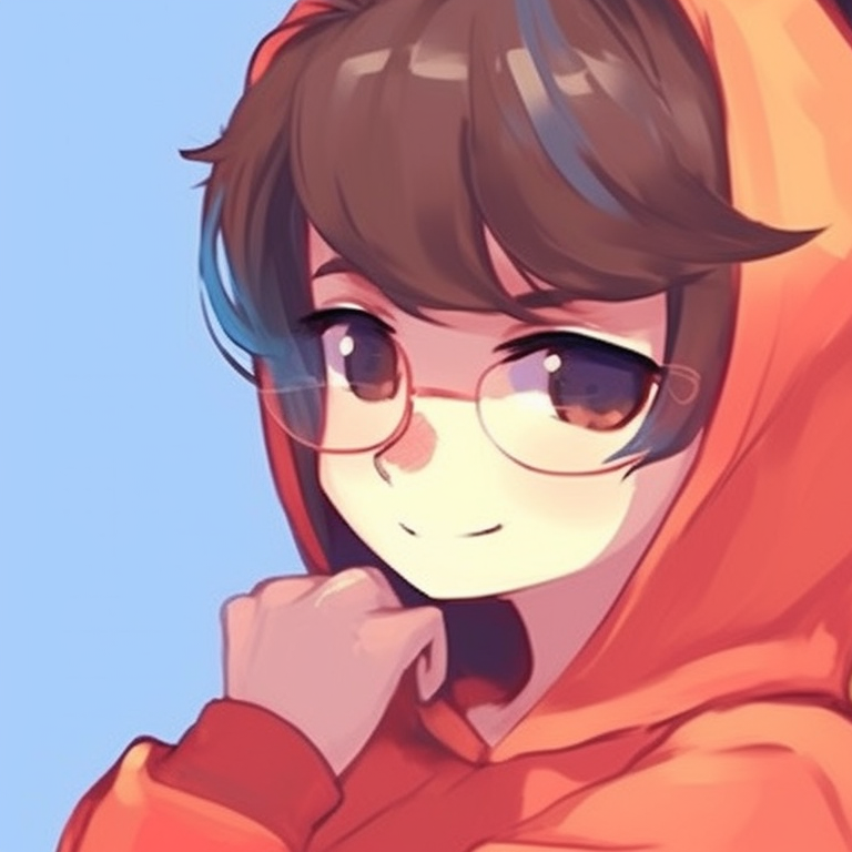 Two characters caught in a comedic moment, bold lines and vibrant environment. funny matching pfp concept pfp for discord.