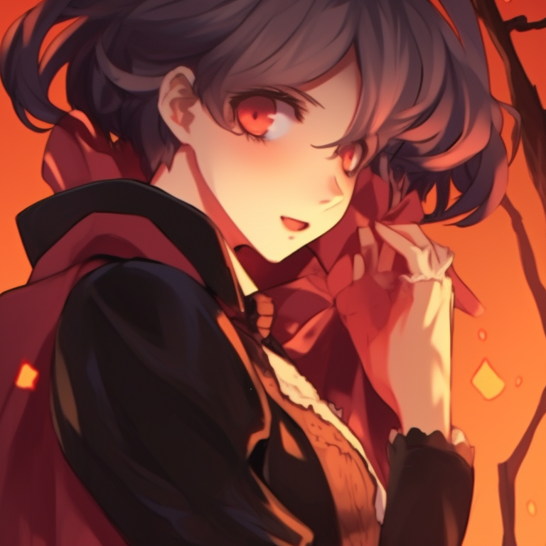 Two ghostly characters, ethereal aura, floating amidst tombstones. anime halloween pfp matching concepts pfp for discord.