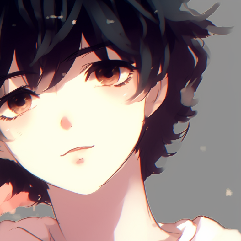 Two characters with sparkling eyes, delicate brushstrokes, and pastel colors. ideal instagram cute matching pfp for friends pfp for discord.