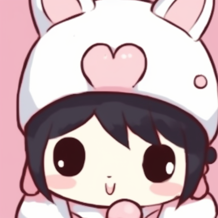 Two characters, My Melody and Kuromi, cute gothics with contrasting palettes. sanrio adorable matching pfp pfp for discord.