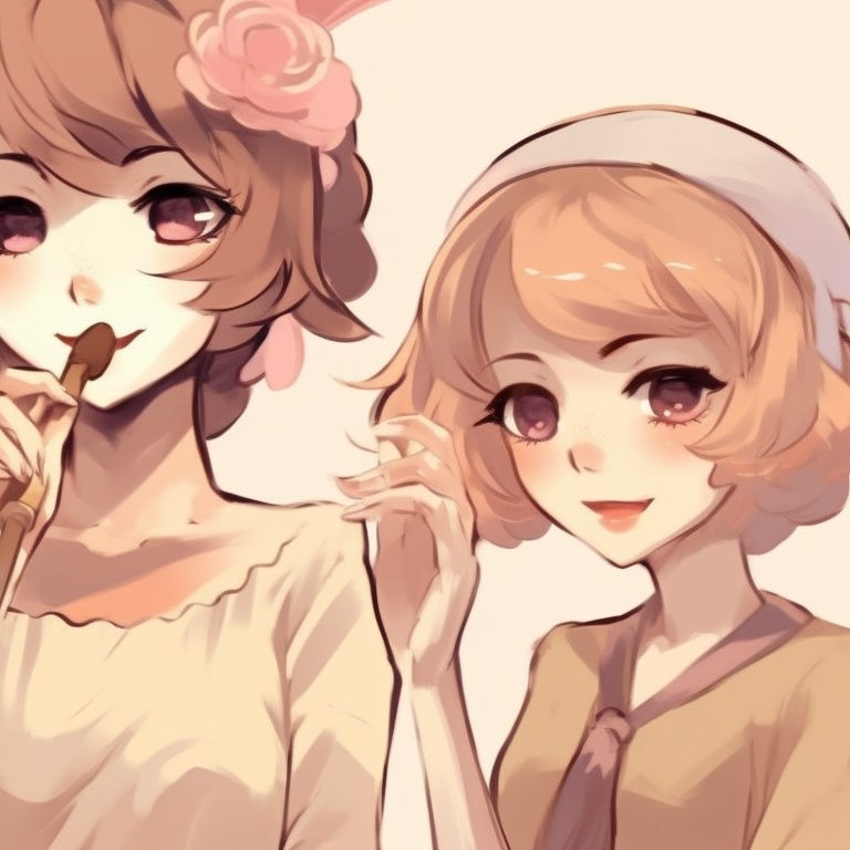 Three characters, intertwined fates, strong lines and intense expressions, symbolically united. classic matching trio pfp pfp for discord.