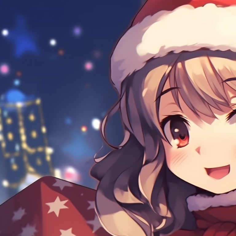 Two characters sharing a secret beside a roaring fireplace, warm tones and intricate details in the background. christmas themed matching discord pfp pfp for discord.