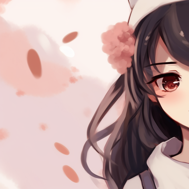 Two characters under an umbrella, rainy backdrop and hopeful gazes. memcchi matching pfp ideas pfp for discord.